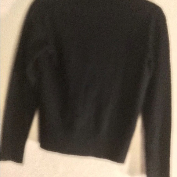 Kate Spade Wool Blend Black Rhinestone Broach Embellished Cardigan Sweater XXS - Picture 7 of 11